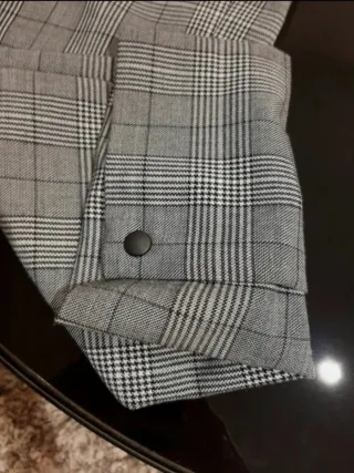 Pantalón Bimba y Lola cuadros gris