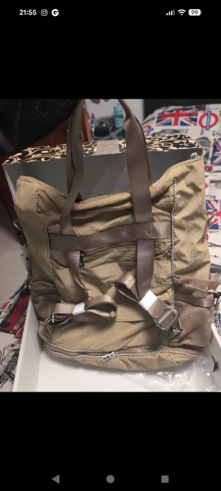 Mochila Desigual Voyager XL Beige/Naranja