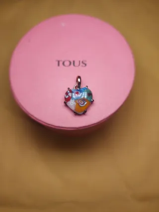 Colgante Tous Corazón Multicolor Plata