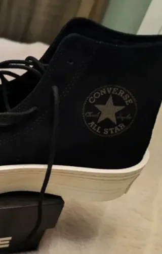 CONVERSE ZAPATILLAS EN PIEL ANTE NEGRAS Talla 37.5