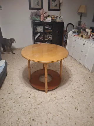 Tavolo bar rotondo espandibile con piano in vetro