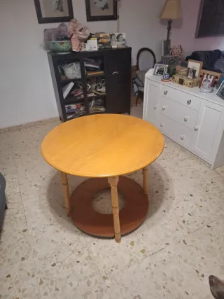 Tavolo bar rotondo espandibile con piano in vetro