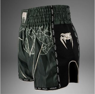 Pantalón Muay Thai Venum Negro/Verde