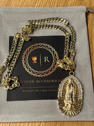 Collar Virgen 60cm Chapado Oro 14K XP