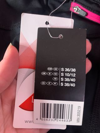 Mallas deportivas negras y rosas Talla S