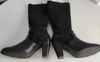 Botas altas piel negras T.38 mujer