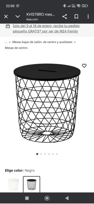 Mesa auxiliar KVISTBRO Ikea