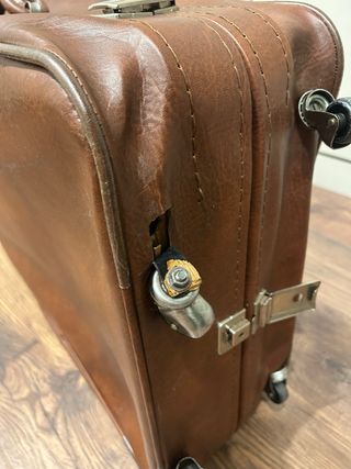 Maleta Vintage Cuero Marrón