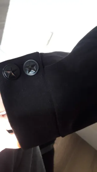 Cazadora Collectif Talla M Negra y Blanco Roto