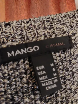 Jersey Mango Gris y Negro