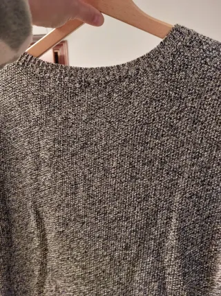 Jersey Mango Gris y Negro