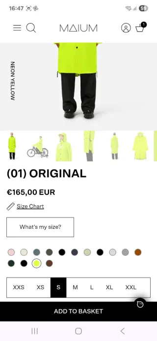 Chubasquero Maium Verde Talla S