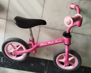 Bicicleta y Patinete Rosa Infantil
