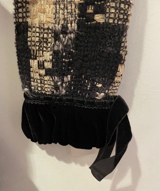 Abrigo de mujer, negro y beige. Zara. Talla S