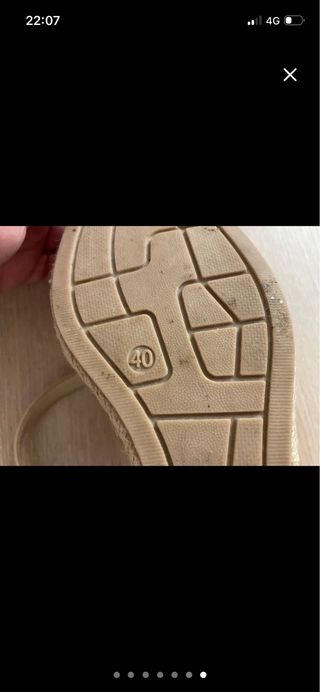 Sandalias cuña esparto beige/blanco