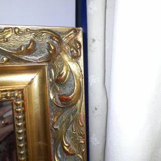 Espejo Grande Antiguo Dorado