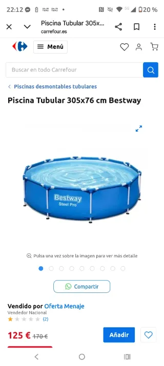 Piscina Tubular Bestway 305x76 cm