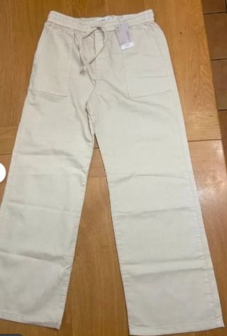 Pantalón Mango Algodón Cintura Elástica