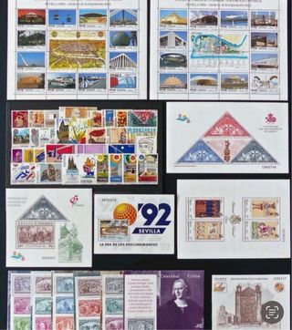 Francobolli Spagna 1992 anno completo nuovo