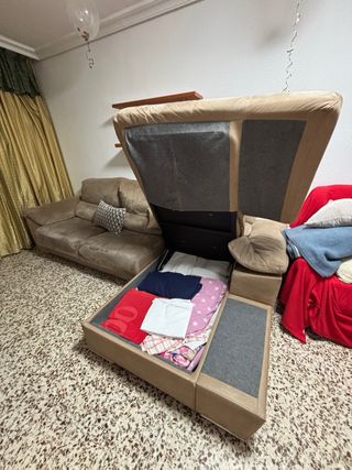 Sofá modular marrón claro