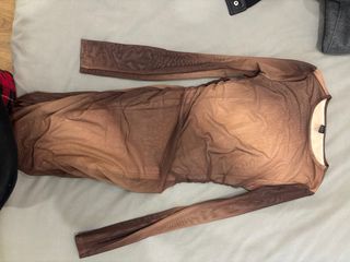 Vestido Malla Marrón Talla Única