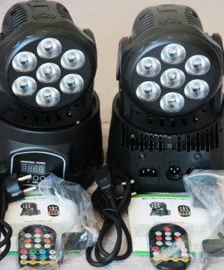 4 Luci LED 105W Testa Mobile DJ