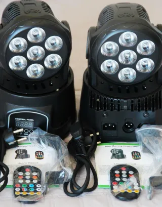 4 Luci LED 105W Testa Mobile DJ