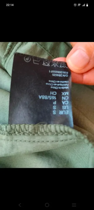 Vestido camisero verde S