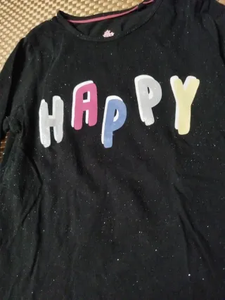 Camiseta niña Happy manga larga