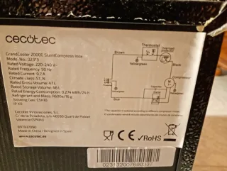 Mini Frigorifero Cecotec Grandcooler 20000 Inox