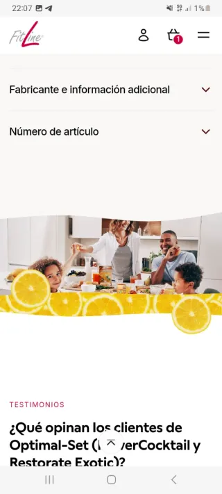 Optimal-Set (PowerCocktail y Restorate Citrus)