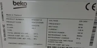 Frigorífico Beko 4 años de antigüedad