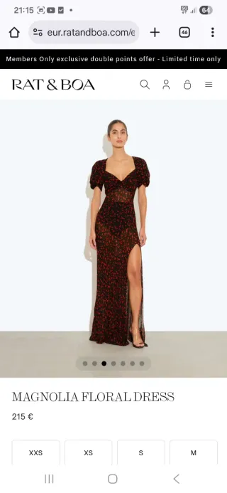 Vestido Rat & Boa Magnolia Floral . T M NUEVO