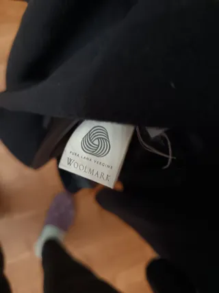 Cappotto donna lana nero con pelliccia