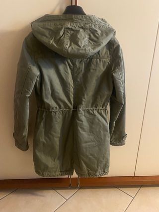 Caldo parka imbottito e trapuntato