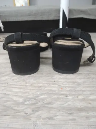 Sandalias Charter Club Tacón Bajo Negro