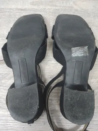 Sandalias Charter Club Tacón Bajo Negro