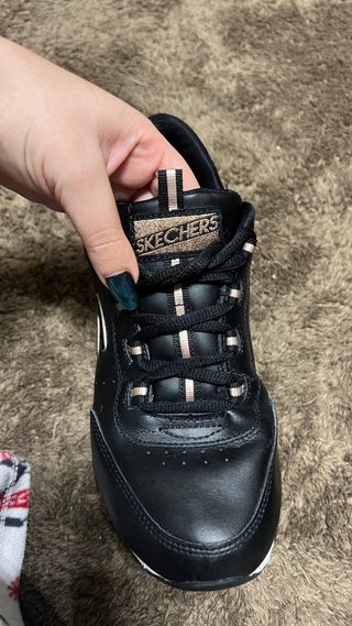 REBAJADO Zapatillas Skechers Mujer Negro/rosa gold