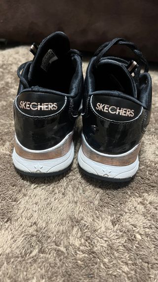 REBAJADO Zapatillas Skechers Mujer Negro/rosa gold