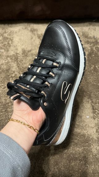 REBAJADO Zapatillas Skechers Mujer Negro/rosa gold