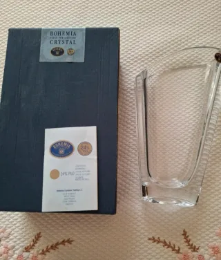 Vaso Bohemia trasparente altezza 23cm