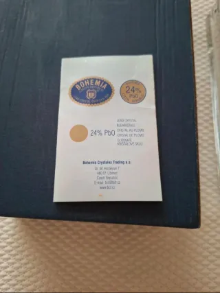 Vaso Bohemia trasparente altezza 23cm