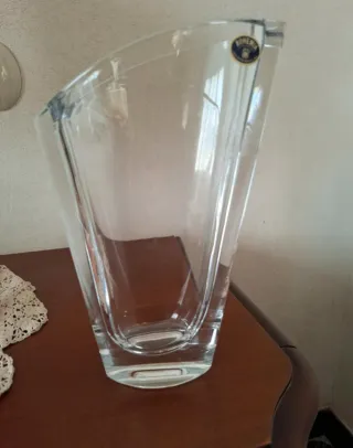 Vaso Bohemia trasparente altezza 23cm