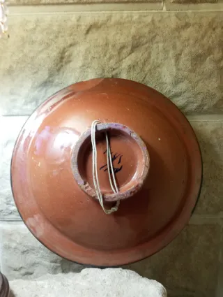 Plato de cerámica Fajalauza azul