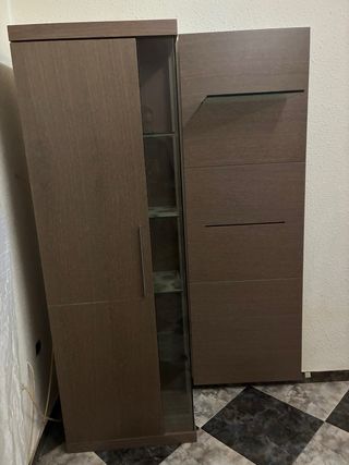 Conjunto Mueble Salón + Vitrina + Mesa