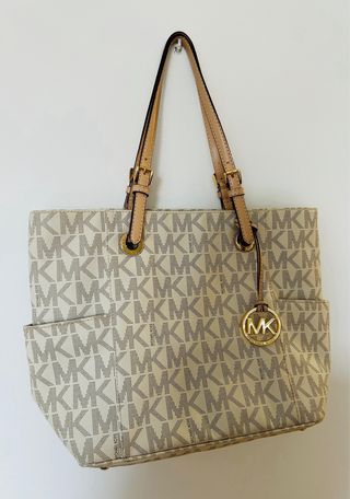 Bolso tote Michael Kors Blanco y Dorado Mujer