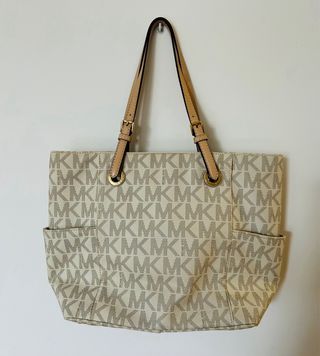 Bolso tote Michael Kors Blanco y Dorado Mujer