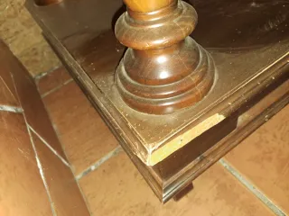 Mesa baja madera y cristal