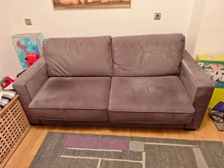 Sofá Cama 3 Plazas El Corte Inglés, gris marengo.