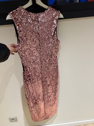 Vestido lentejuelas rosa